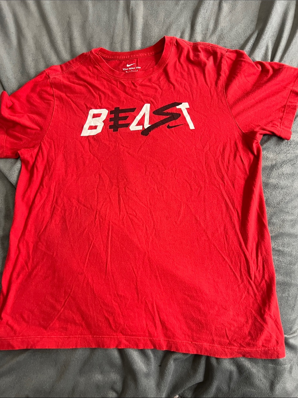 Nike Red BEAST Graphic Short Sleeve Tee
